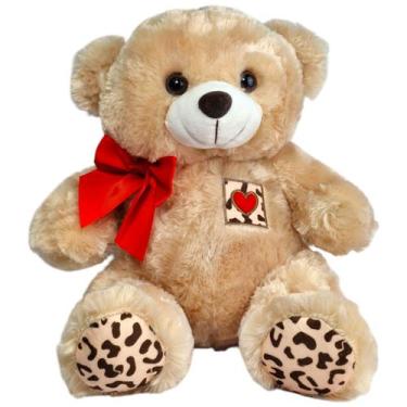 Imagem de Urso de Pelúcia Grande 35cm Com Coração e Laço Lindo Amor - Sunn Toys,