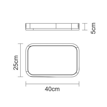 Imagem de Gamela para Churrasco Tramontina Retangular em Madeira Teca com Acabamento Natural 40 x 25 cm