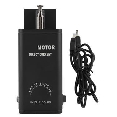 Imagem de DC 5V Churrasco Assado Rotisserie Motor Torrador Acessórios Ferramenta de Churrasco com Cabo USB Alumínio Preto 6x6x14 5 cm 525g para churrasco ao ar livre Piquenique