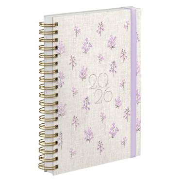 Imagem de Agenda Diária Plus 2026 Capa Dura Entrepontos Floral Lilás