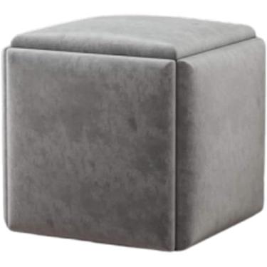 Imagem de Banqueta De Sofá Empilhável, Tamborete De Armazenamento Cubo De Armazenamento Banquinho Assento De Tamborete Impermeável 5 Em 1 Assento, B, 35 * 35 * 36CM