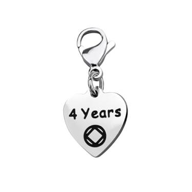 Imagem de FEELMEM NA Recovery Jewelry Charm Zipper Pull Narcóticos Anônimos Presentes Sobriety Charm Sobriety Gifts Sobriety, Small, Liga metálica, Zircônia cúbica