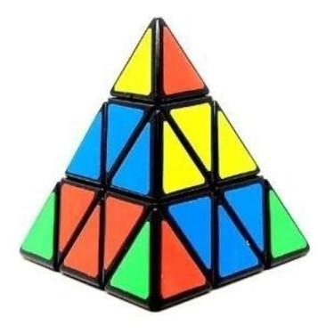 Imagem de Cubo Mágico Pirâmide Piraminx Profissional 3D – Quebra-Cabeça Inteligente para Treinar o Cérebro, Desenvolver Raciocínio e Coordenação Motora – Giros Suaves e Cores Vibrantes