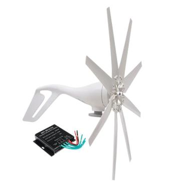 Imagem de HUIZHITENGDA Kit de Gerador de Turbina Eólica Horizontal e Vertical Portátil 12000W, Energia Renovável Eficiente 12V-220V para Energia Off-Grid com Controlador,12v