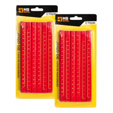 Imagem de Jogo Kit 24 Lápis Carpinteiro Pedreiro Marceneiro Costureira Pintor 12 Peças