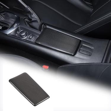 Imagem de Aotumcer Capa para console central estilo fibra de carbono compatível com Mazda MX-5 Miata 2016-2027 caixa de apoio de braço proteção de painel acessórios interiores de carro