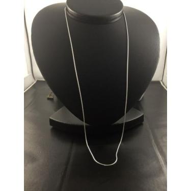 Imagem de Corrente Prata Maciça 925 Rabo Rato 80cm 1mm - Lojas La&Ny, 80, Prata