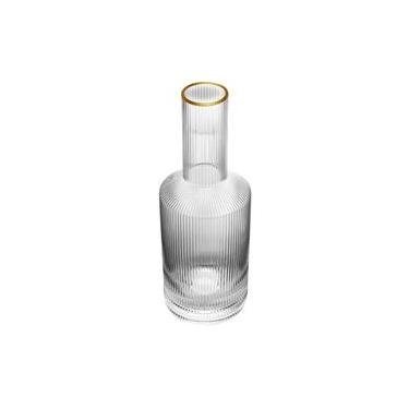 Imagem de Garrafa De Cristal Wolff Com Fio De Ouro Lines - 800ml Transparente