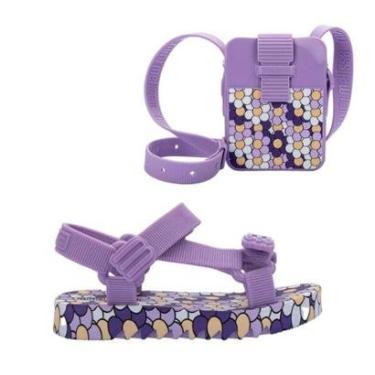 Imagem de Sandália Mini Melissa Playtimr Bolsa Discover Lilas Amarelo-Feminino