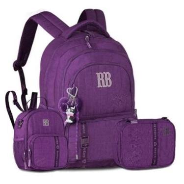 Imagem de Mochila com Lancheira 2 em 1 e Estojo Box Rebecca Bonbon-Feminino