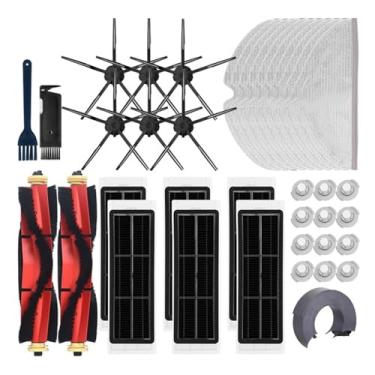 Imagem de HEPA Filter Mop Cloth Side/Main Brush Cover Compatible With XiaoMi Roborock S5 S50 S51 S55 S6 S60 S6 Pure Water Tank Dust Box Spare Parts(Yellow)