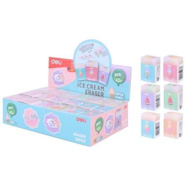 Imagem de Borracha Decorada ICE Cream PVC Sortido Display com 36 Unidades - Deli