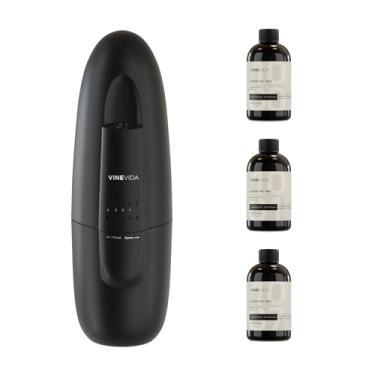 Imagem de VINEVIDA Difusor sem água e 3 óleos perfumados de hotel mais vendidos - Difusor de óleo essencial para casa - Difusor de ar de fragrância de quarto [difusor de aroma preto]