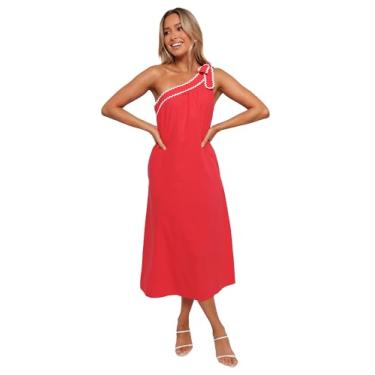 Imagem de Petal & Pup Vestido feminino Jeanie Midi Natural, Vermelho/branco., GG