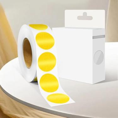 Imagem de Adesivo redondo de 2,5 cm com código de cores, 1000 adesivos de rolo de pontos, etiquetas de círculo dourado para escritório e casa