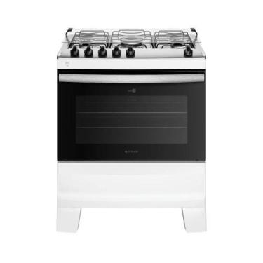 Imagem de Fogão Atlas Agile Up Piso 5 Bocas Branco Mesa de Inox Bivolt (30000172
