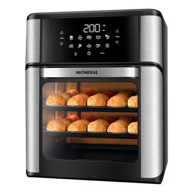 Imagem de Fritadeira Air Fryer Forno Oven 12L Mondial AFO12LBI Preto Inox 2000W 