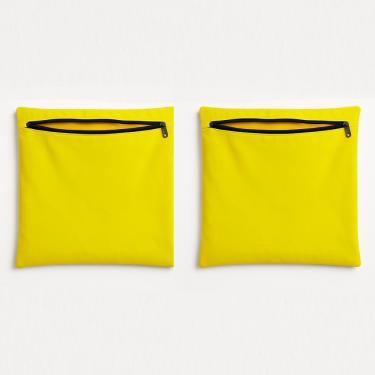 Imagem de Kit 2 Capas De Almofada Decorativa 42cm Sala Quarto Balaqui Amarelo