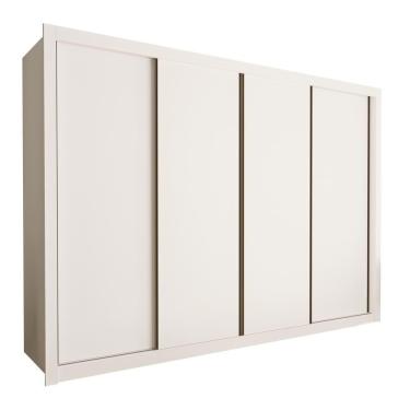 Imagem de Guarda Roupa 4 Portas De Correr 4 Gavetas Nápoli Minastex Branco