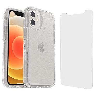 Imagem de OtterBox Capa Symmetry Clear Series para iPhone 12 Mini com protetor de tela – Embalagem sem varejo – Stardust (prata floco/transparente)