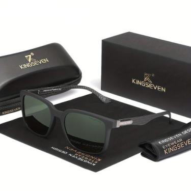 Imagem de Óculos de Sol Quadrado TR90 Polarizado Hastes de Fibra de Carbono - Ki