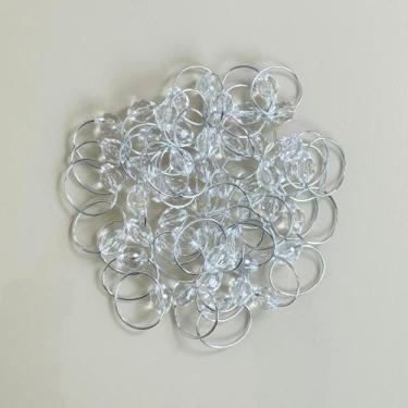 Imagem de Kit 50 Pçs Anel para Guardanapo 50 Lugares Cristalino 4x3cm Argola - O