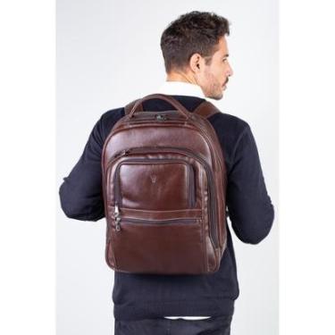 Imagem de Mochila masculina de couro italiano para notebook 17" Arthur-Masculino