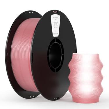 Imagem de kexcelled Filamento PETG 1,75 mm, filamento de impressora 3D PETG rosa transparente carretel de 1 kg (1.0 kg), consumíveis de impressão de dureza mais forte, +/-0,03 mm, serve na maioria das