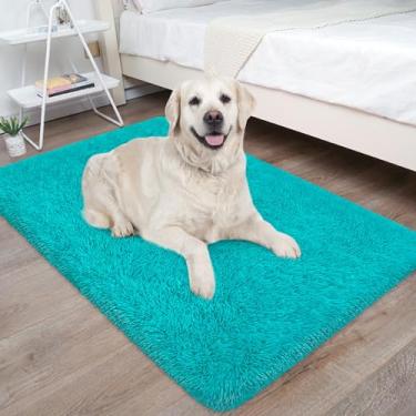 Imagem de ZJYeRug Tapetes de entrada pequenos de 6 x 0,9 m para quarto, mini tapete de área de 5 x 7 cm, azul, tapete fofo antiderrapante, macio, felpudo e macio, para meninas, bebês, meninos, adolescentes