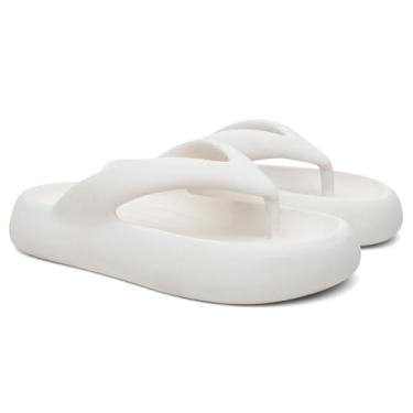 Imagem de Chinelo Nuvem Anatômico Feminino | Design Ultraleve e Confortável | Ideal para Casa e Pós-Treino | Tamanhos 33-40(CLOUD - BRANCO,38)