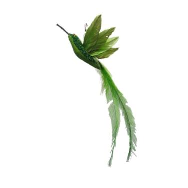 Imagem de Luzhengyang Recargas de varinha Feather Cat Teaser – Cabeças inspiradas em pássaros naturais, acessórios de brinquedo de gato para brincadeiras interativas (pacote com 5) (refil de beija-flor verde)