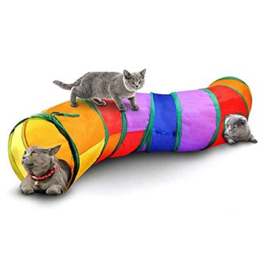 Imagem de Acouto Conjunto de Túnel e Brinquedos para Gatos, 20 Peças, Teaser Interativo e Ratos Variados para Aliviar o Tédio e Animais de Estimação Ativos Em Ambientes Internos e Externos (#1)