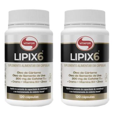 Imagem de Kit 2X: Lipix 6 Óleo de Cártamo 1g Vitafor 120 Cápsulas
