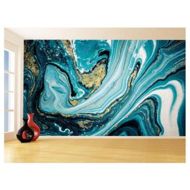Imagem de Papel De Parede 3D Estilo Marmore Tintas Cores 3,5M Mbr98 - Você Decor