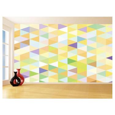 Imagem de Papel De Parede Geométrico Triângulos GMT72 1,75X2,0M - Você Decora