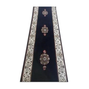 Imagem de Passadeira Tapete Belga Aveludado 60X1800Cm Preta - Rosa Cortinas