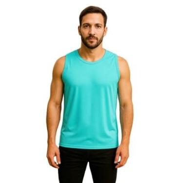 Imagem de Camiseta Regata Masculina Lisa Dry Academia Fit-Masculino
