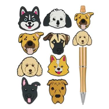 Imagem de 8 peças de contas focais de silicone para canetas – Miçangas premium macias e duráveis para fazer canetas personalizadas, projetos de artesanato DIY e personalização – Cores e designs variados