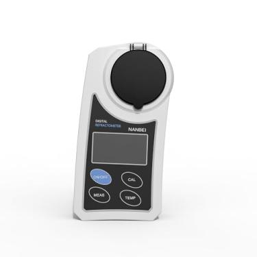Imagem de Refratômetro digital brix 0-55% com ATC, refratômetro portátil, precisão de ±0,5, conversão de modo de operação de índice de refração/teor de açúcar, alta sensibilidade, correção de zero