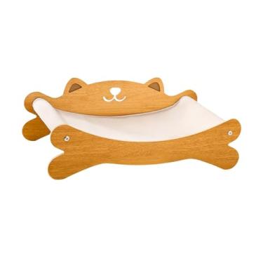 Imagem de Dualoai Sisal Gato Barra de Barro de Barra de Barro de Amora Ativa Mitte de Madeira Confortável -cadeira de Pó -cat para Dormindo Na, Sem sisal bola