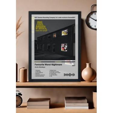 Imagem de Quadro Arctic Monkeys Favourite Worst N. (Light) Com Vidro Tamanho:21c