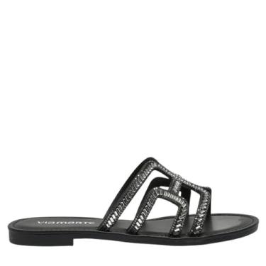 Imagem de Rasteirinha Via Marte Feminina 308-004 Preta