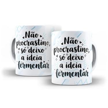 Imagem de Caneca Branca com Frase Motivacional, Arco-Íris Colorido, Design Divertido, Cerâmica (22817)