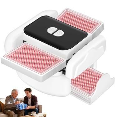 Imagem de Automatic Card Shuffler for 1-2 Decks, One-Click Shuffling and Manual Mode, Portable Rechargeable (2600mAh) – Compatible with Poker, UNO, Bridge, Spades, Card Games for Adults & Family