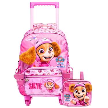 Imagem de Kit Patrulha Canina Skye Mochila 4 Roda + Lancheira Térmica