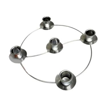 Imagem de IEUDNS Castiçal em forma de anel do Advento, suporte de ferro para vela, centro de mesa, anel de do Advento de Natal