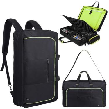 Imagem de Timoxi Capa Para Controlador De Dj Ddj-Flx4/200//400/Sr2/Rev1 Numark Party Mix 2/Fx Com Acolchoamento Espesso Eva, Alça Ombro Ajustável, Compatível Laptops Até 15,6" (Verde Brilhante, 22,5" X 14,4"