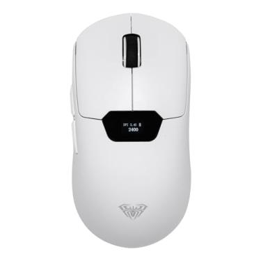 Imagem de MechLands Aula SC390 Mouse leve para jogos com tela de exibição, mouse sem fio 2.4G/USB-C/BT com bateria de 400 mAh, ajustável 20.000 DPI e taxa de polling de 1000, sensor PAW3311, para Win/Mac