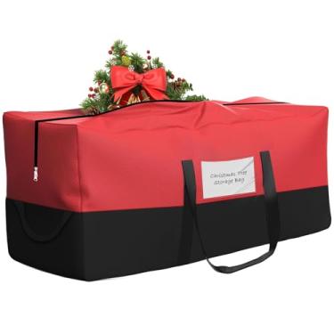 Imagem de Bolsa de armazenamento de árvore de Natal, serve para árvores artificiais de até 3 metros de altura, material Oxford 600D, bolsa de árvore resistente, bolsa de armazenamento à prova de umidade com
