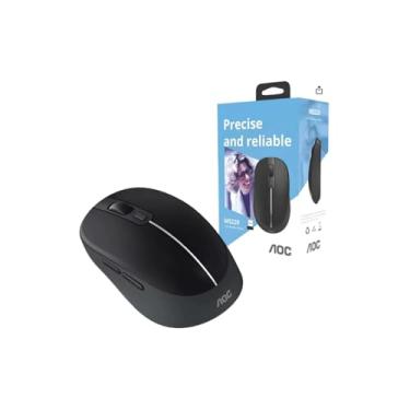 Imagem de Mouse Óptico Sem Fio 1600 DPI, 2.4GHz, Cinza com Preto, Design Ergonômico, Plug and Play, 10.5x3x6.5cm, Modelo MS220